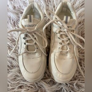 Cute off white platform sneakers